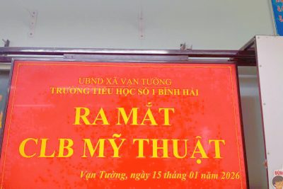 RA MẮT CÂU LẠC BỘ MỸ THUẬT – TRƯỜNG TH SỐ 1 BÌNH HẢI