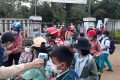 Học sinh đến trường Mùa COVID